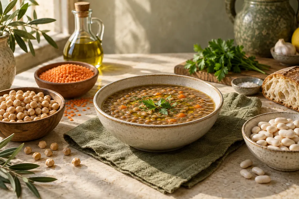 Ceci, lenticchie e zuppa di legumi